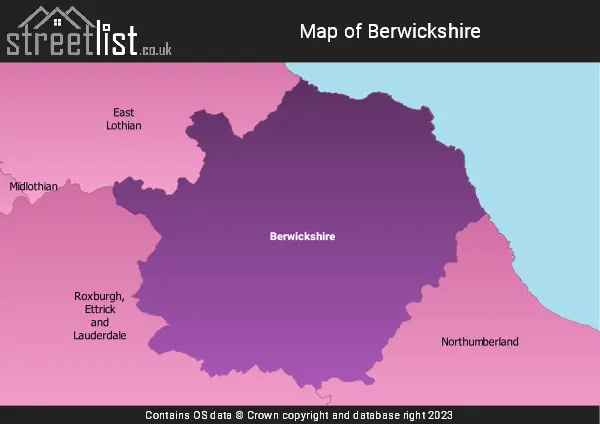 Map of Berwickshire