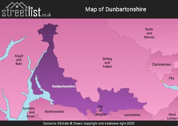 Map of Dunbartonshire