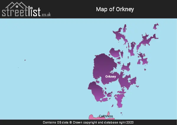 Map of Orkney