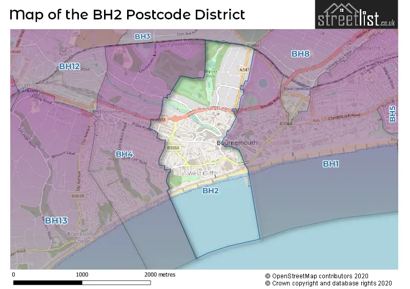 Map of the BH2 and surrounding districts