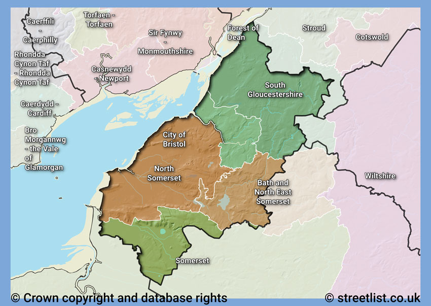 Councils within the BS area