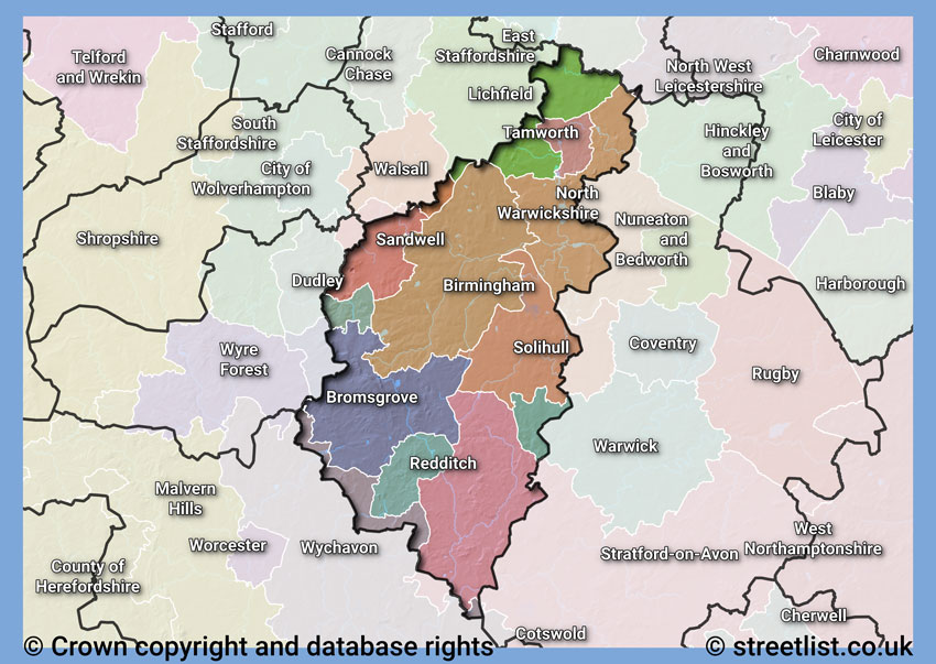 Councils within the B area