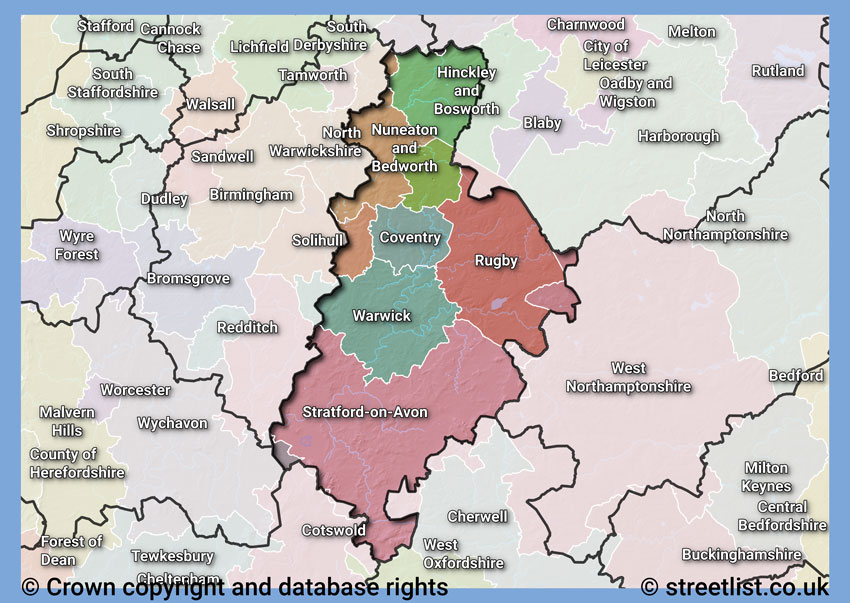 Councils within the CV area