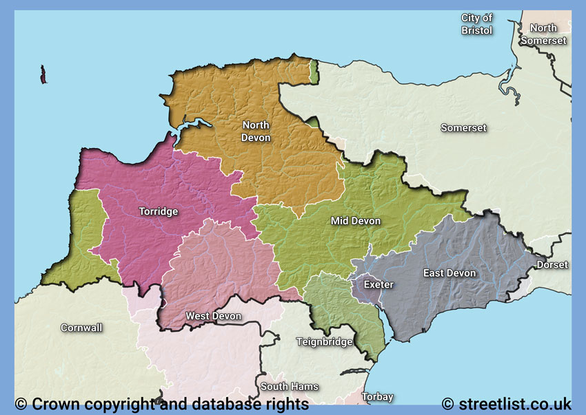 Councils within the EX area