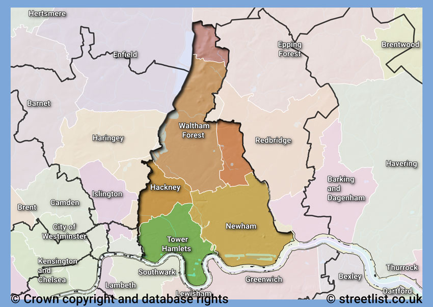 Councils within the E area