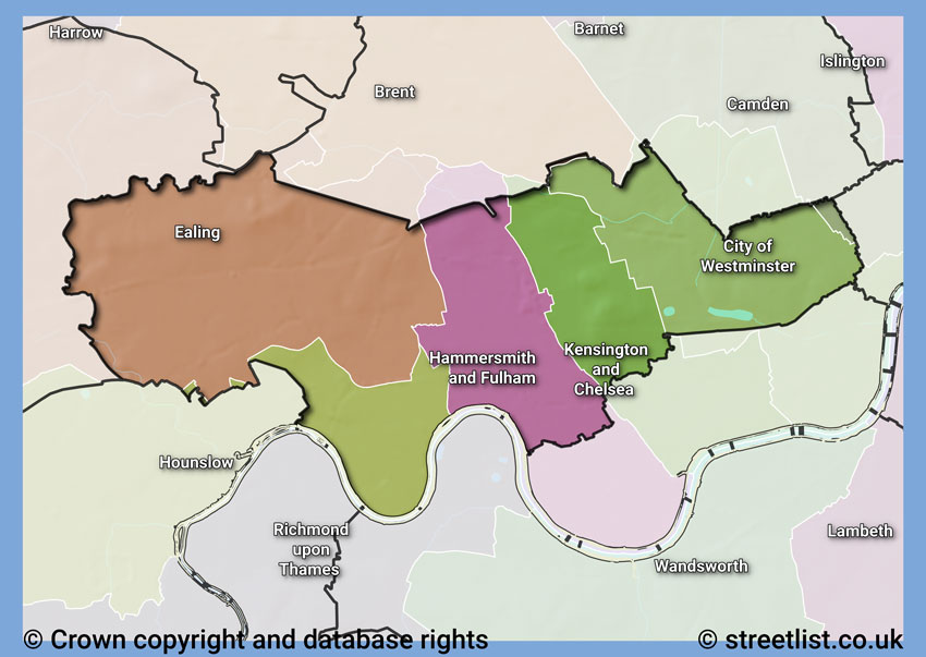 Councils within the W area