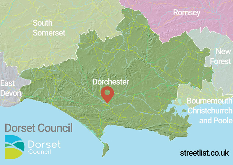 a map of Dorset Council