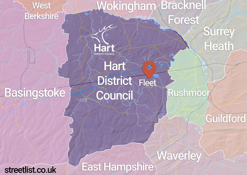 a map of Hart District Council