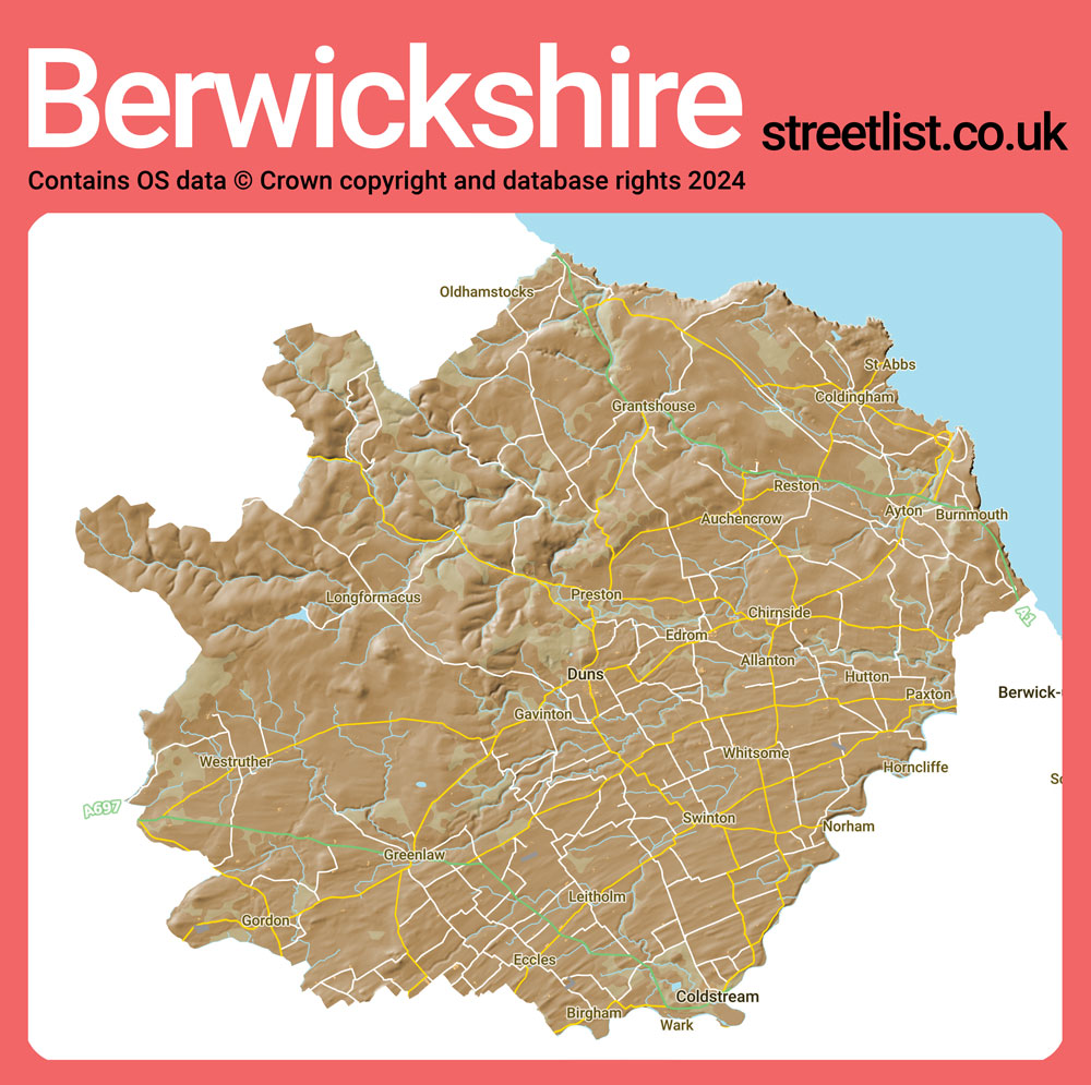 a map of Berwickshire