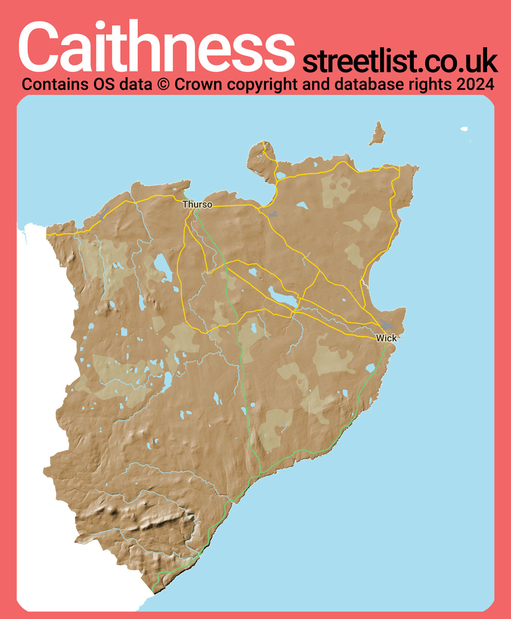 a map of Caithness