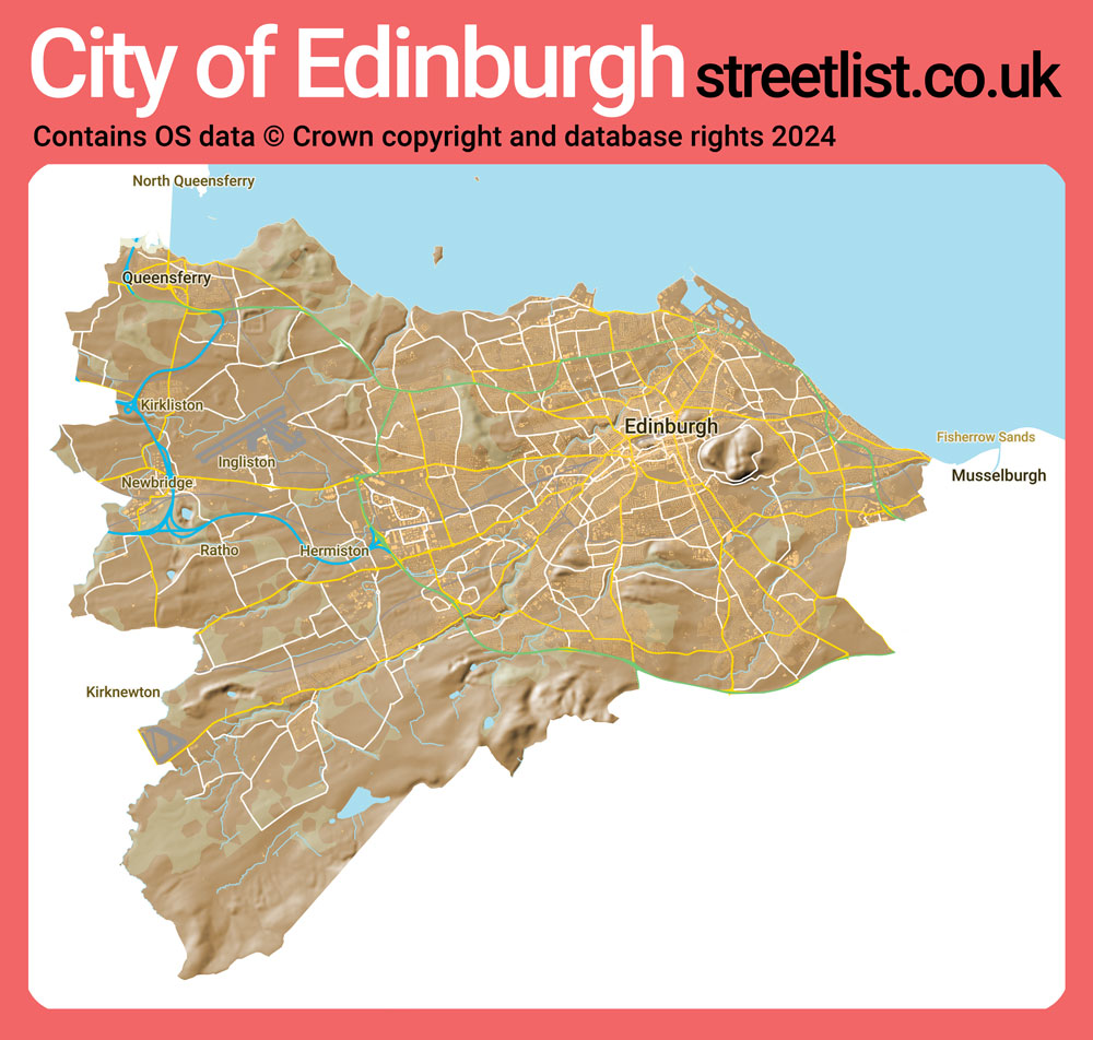 a map of City of Edinburgh