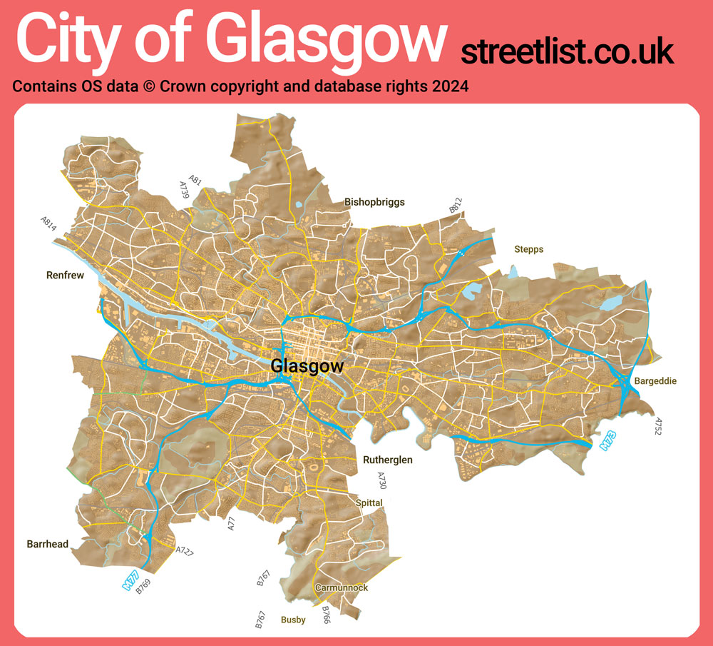 a map of City of Glasgow