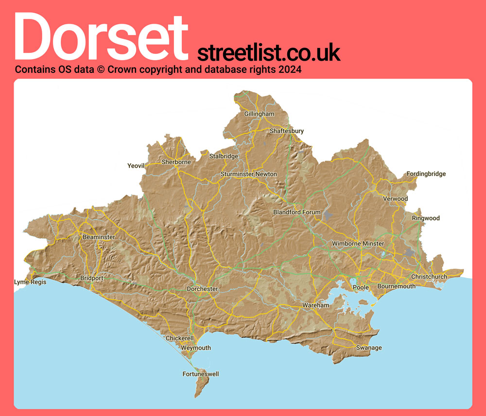 a map of Dorset