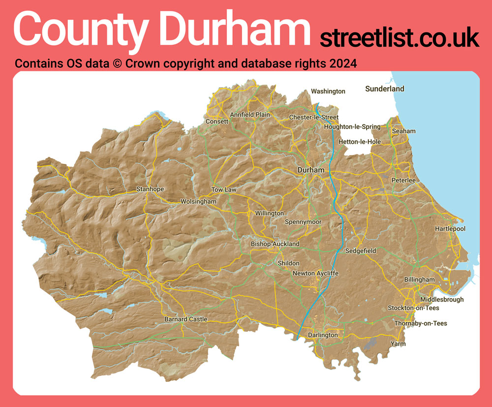 a map of Durham