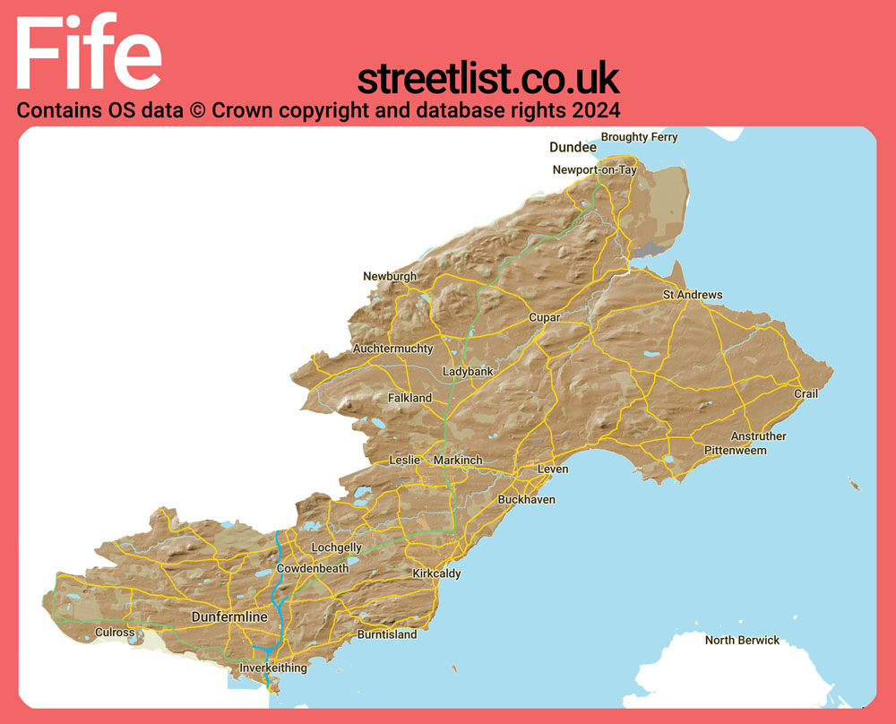 a map of Fife