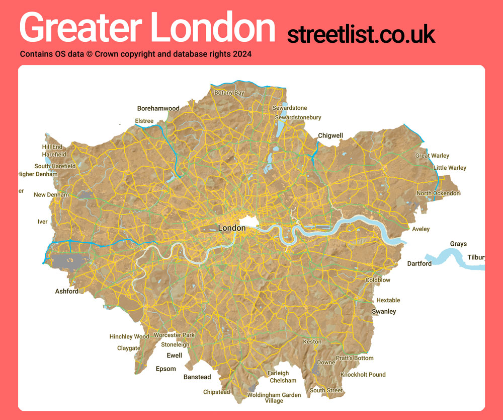 a map of Greater London