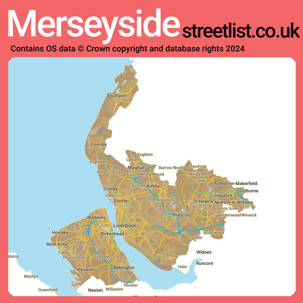 a map of Merseyside