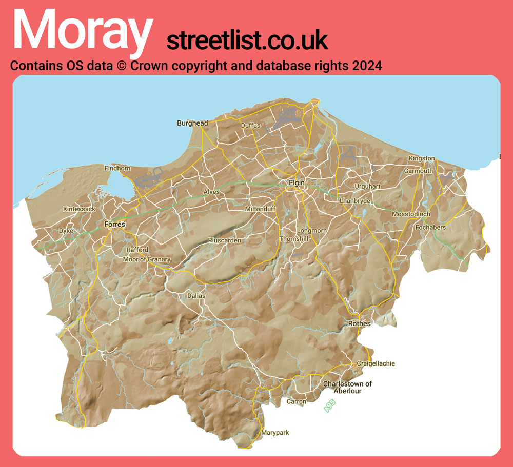 a map of Moray