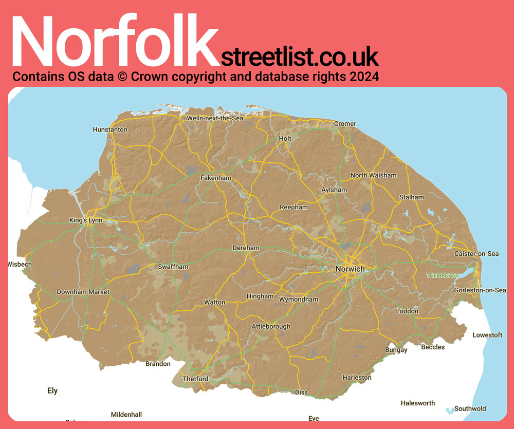 a map of Norfolk