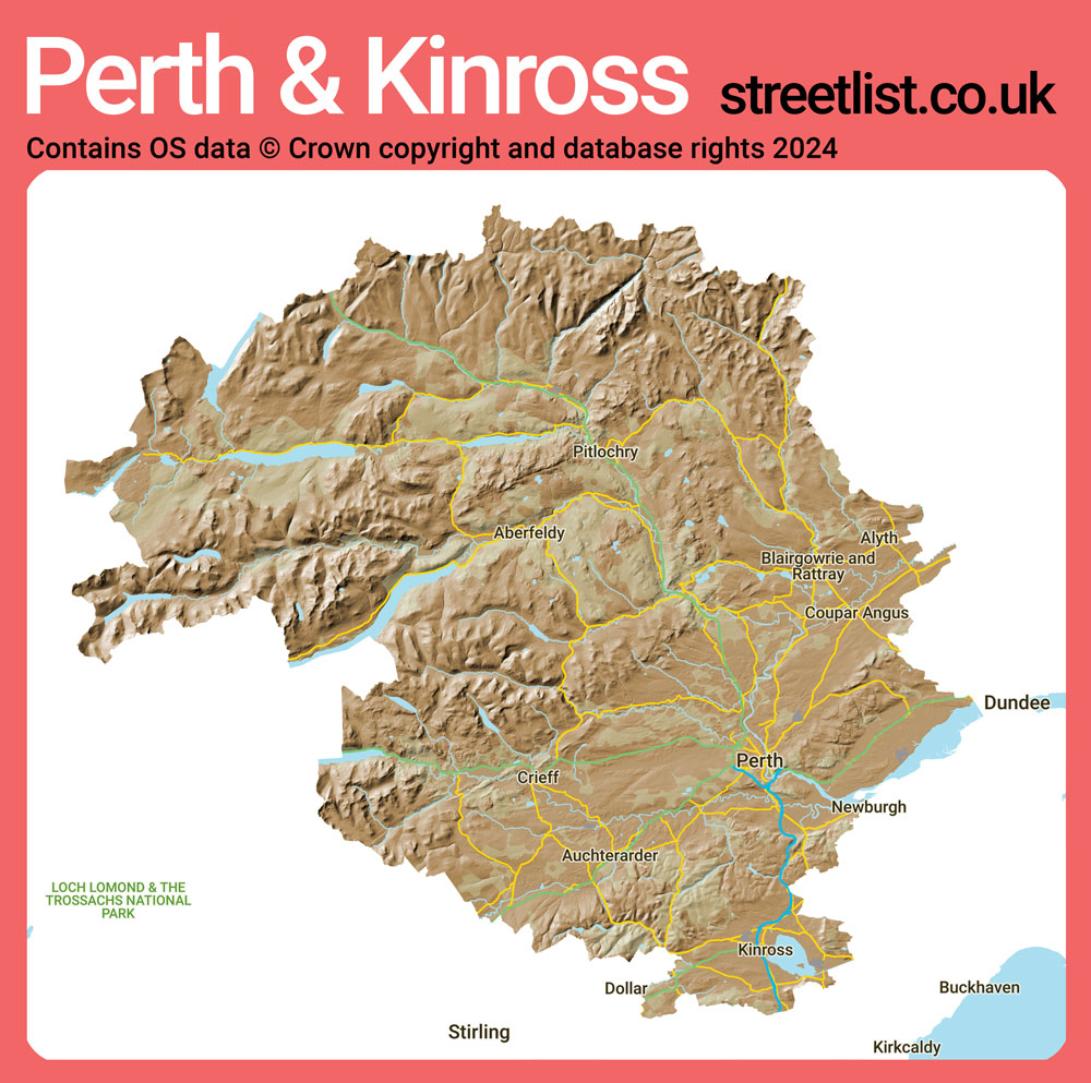 a map of Perth and Kinross