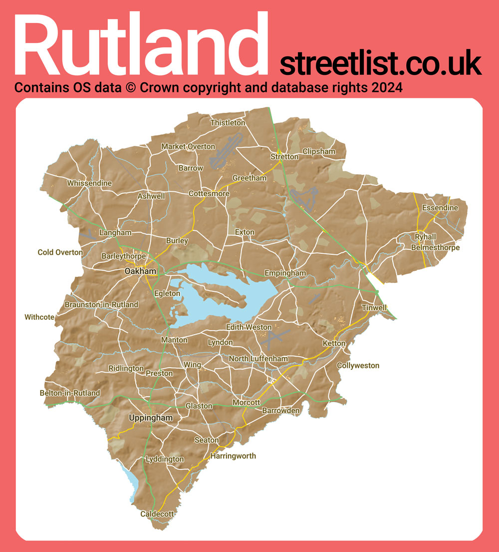 a map of Rutland