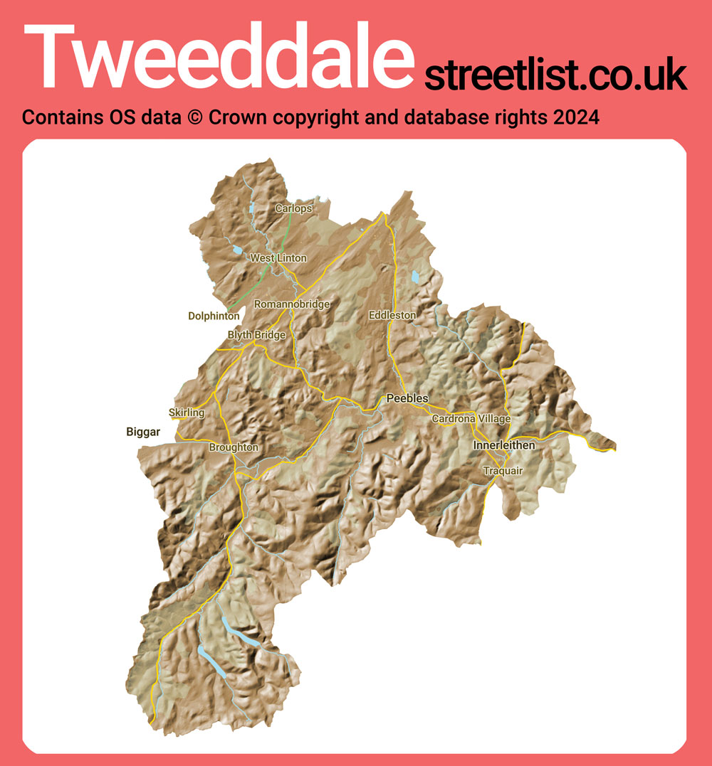 a map of Tweeddale