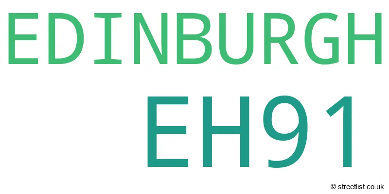 A word cloud for the EH91 postcode