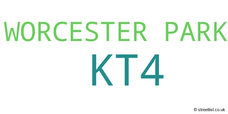 A word cloud for the KT4 postcode