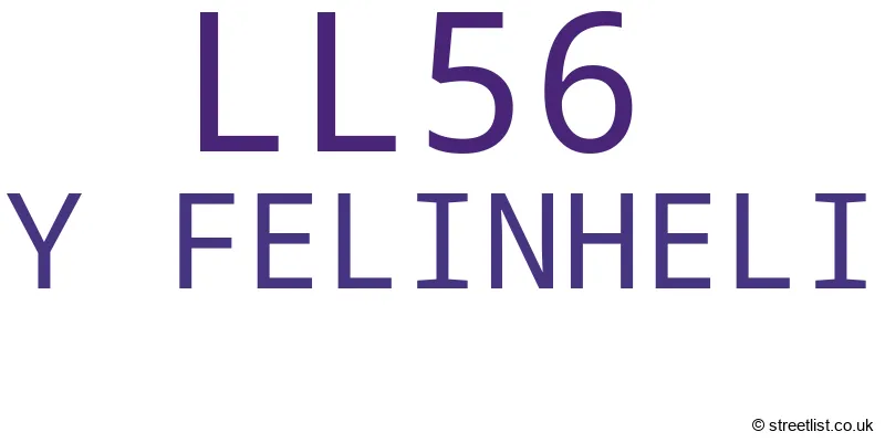 A word cloud for the LL56 postcode