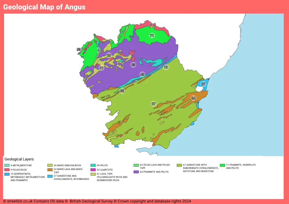 Geological Map of Angus