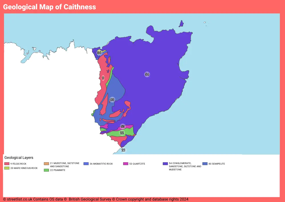 Geological Map of Caithness