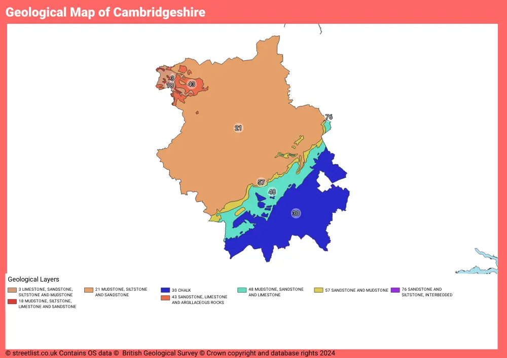 Geological Map of Cambridgeshire