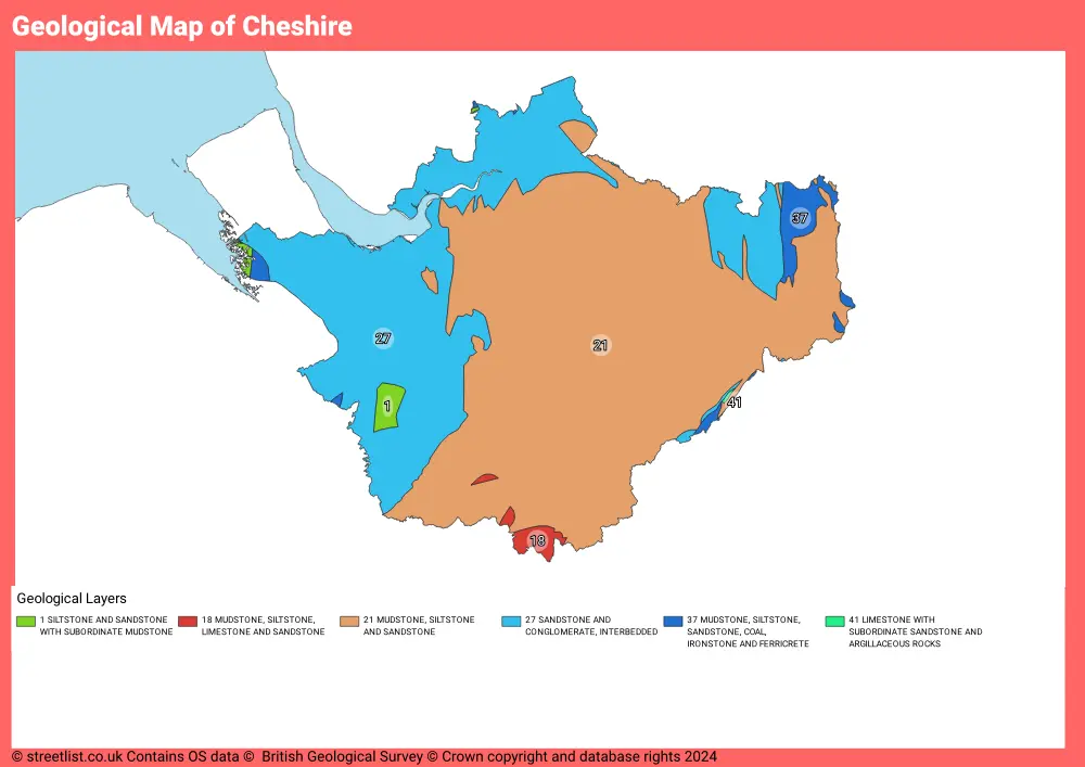 Geological Map of Cheshire