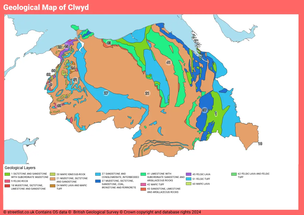 Geological Map of Clwyd