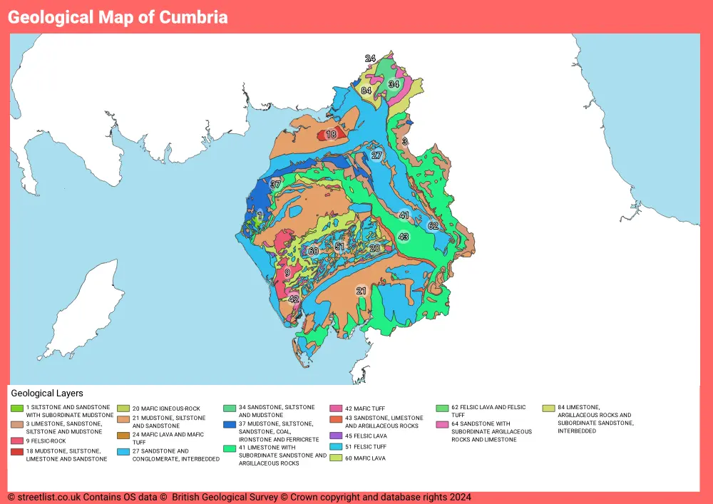 Geological Map of Cumbria