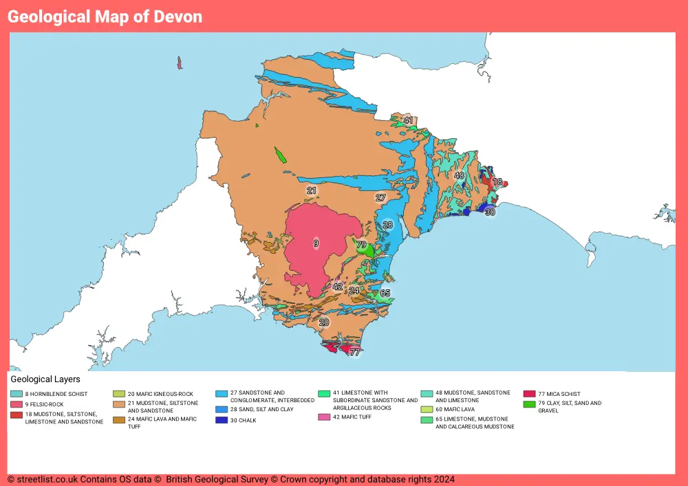 Geological Map of Devon