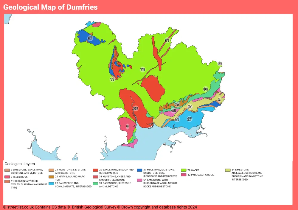 Geological Map of Dumfries