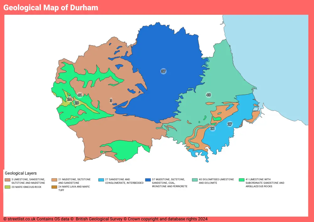 Geological Map of Durham