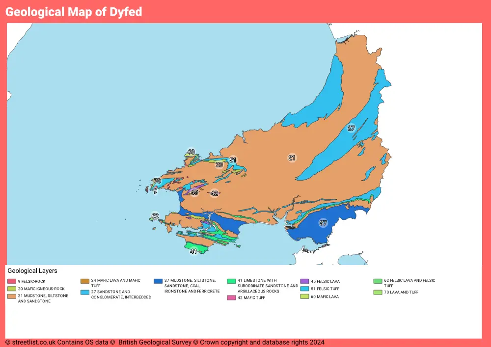 Geological Map of Dyfed