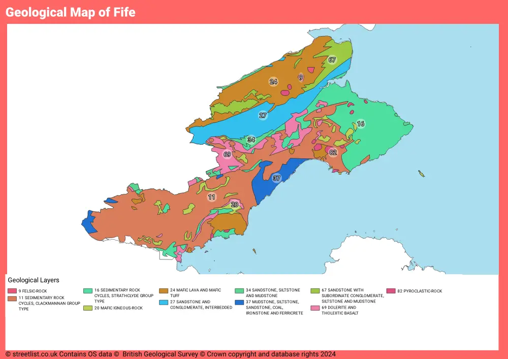 Geological Map of Fife