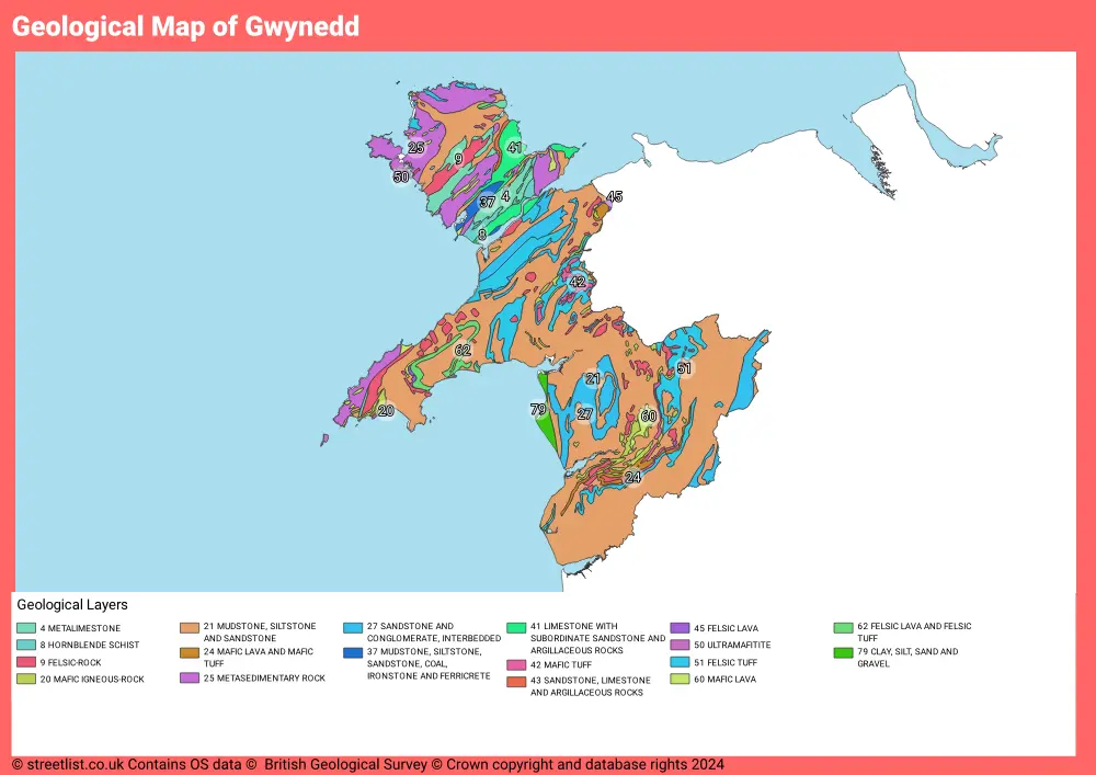 Geological Map of Gwynedd