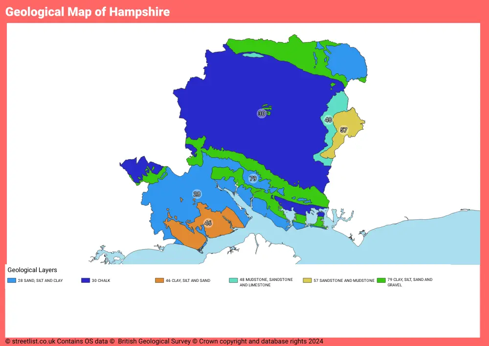 Geological Map of Hampshire