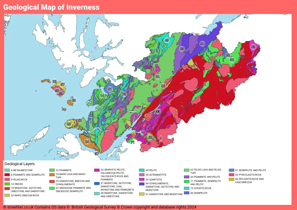 Geological Map of Inverness