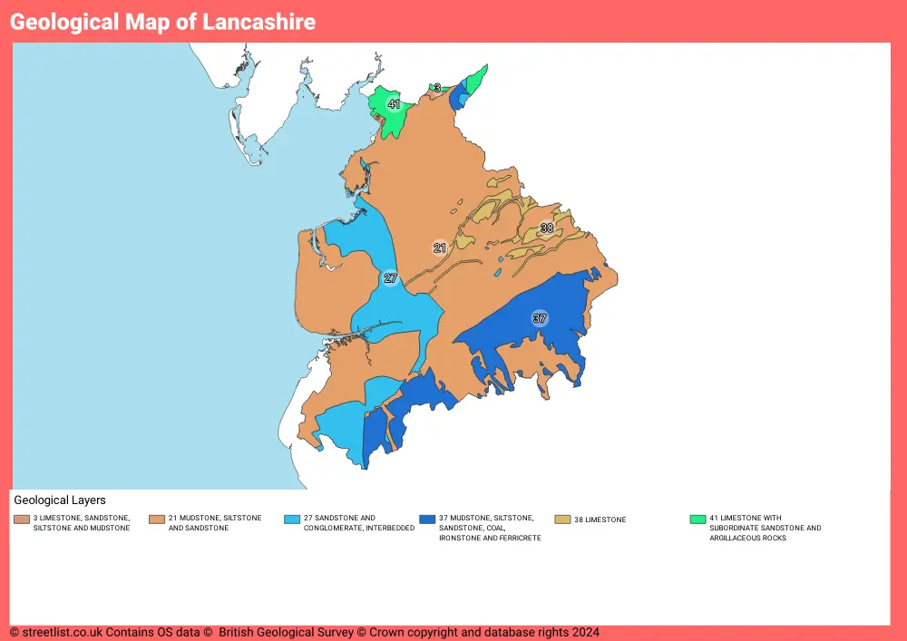 Geological Map of Lancashire