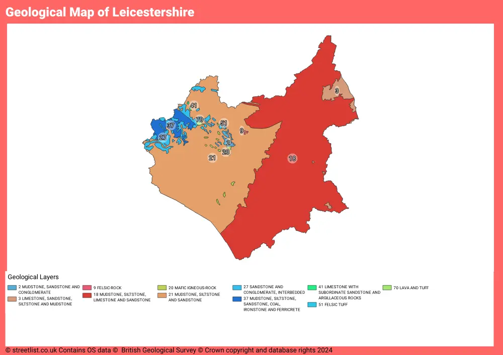 Geological Map of Leicestershire