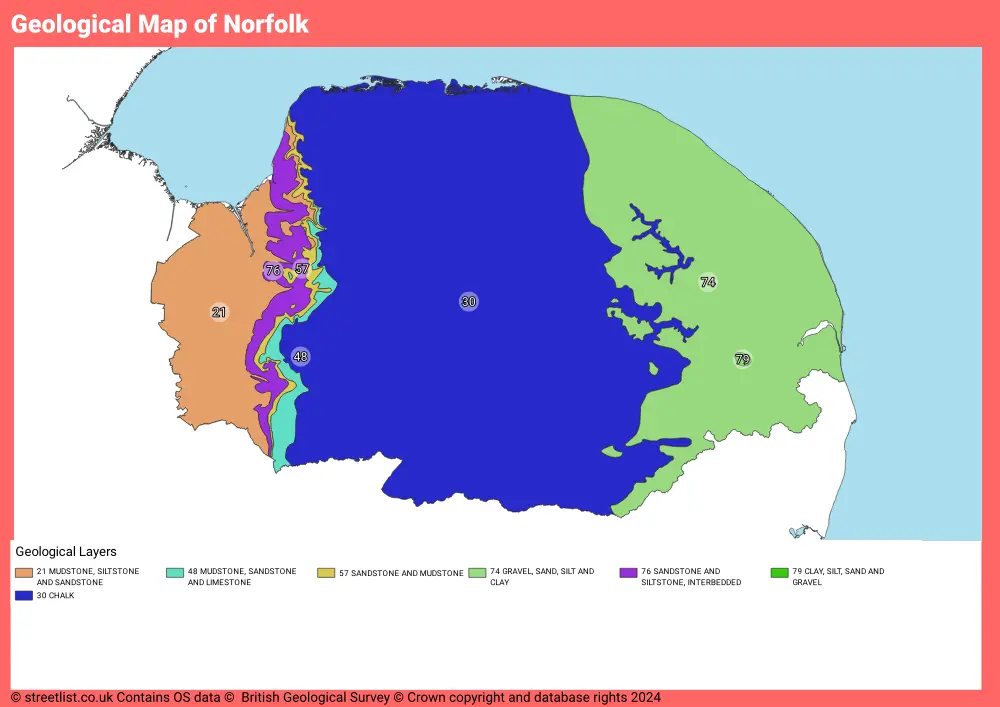 Geological Map of Norfolk