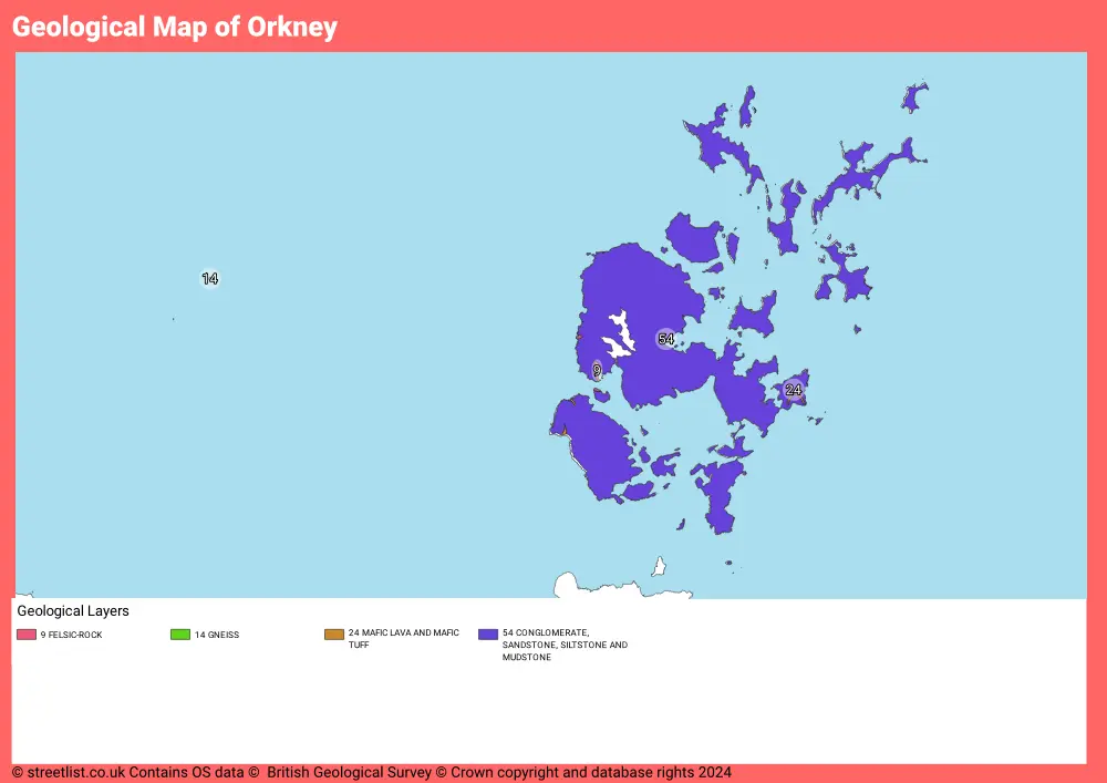 Geological Map of Orkney