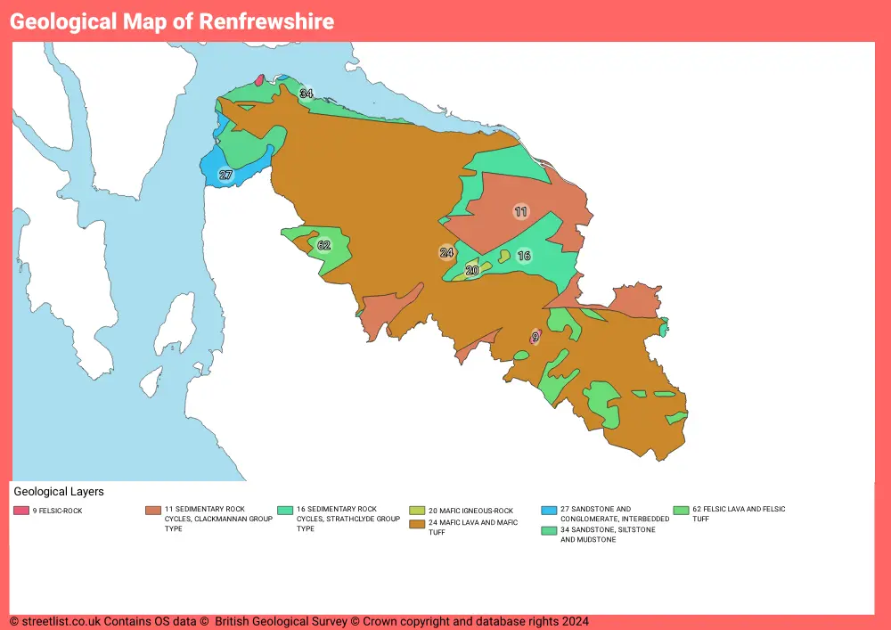 Geological Map of Renfrewshire