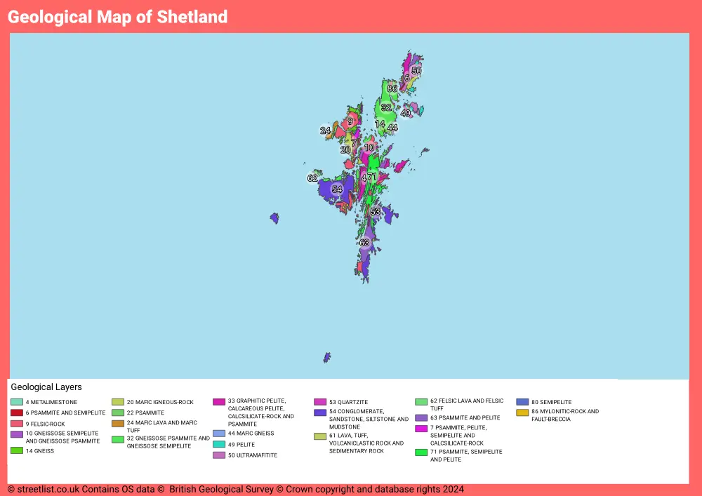 Geological Map of Shetland