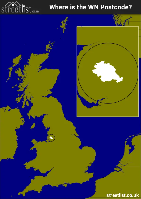 Map Showing Location of the postcode area